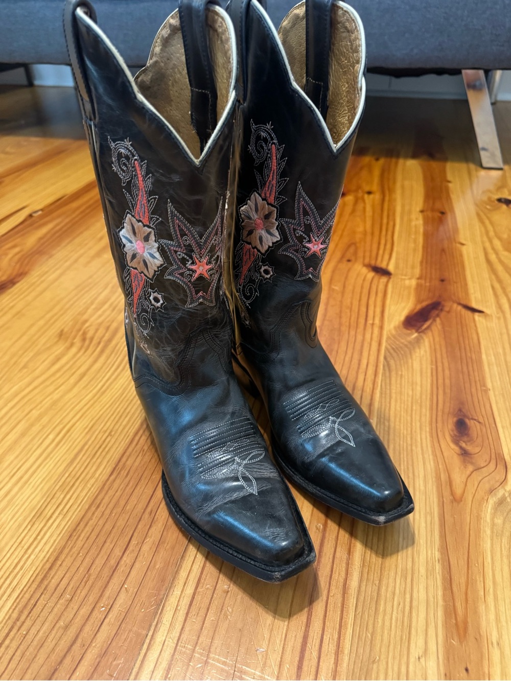 JB Dillon Women's Leather Embroidered Cowboy Boots Size 8B #JBW2322 - Picture 7 of 16